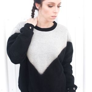 Black crewneck sweatshirt